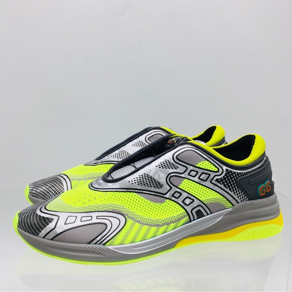 Gucci Ultrapace R Sneakers- Yellow/ Grey- 623109 - Picture 2 of 14